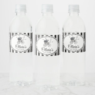 Gothic Carriage Halloween Baby Dusche Wasserflaschenetikett