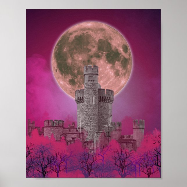 Gothic Castle Hunted Forest Poster (Vorne)