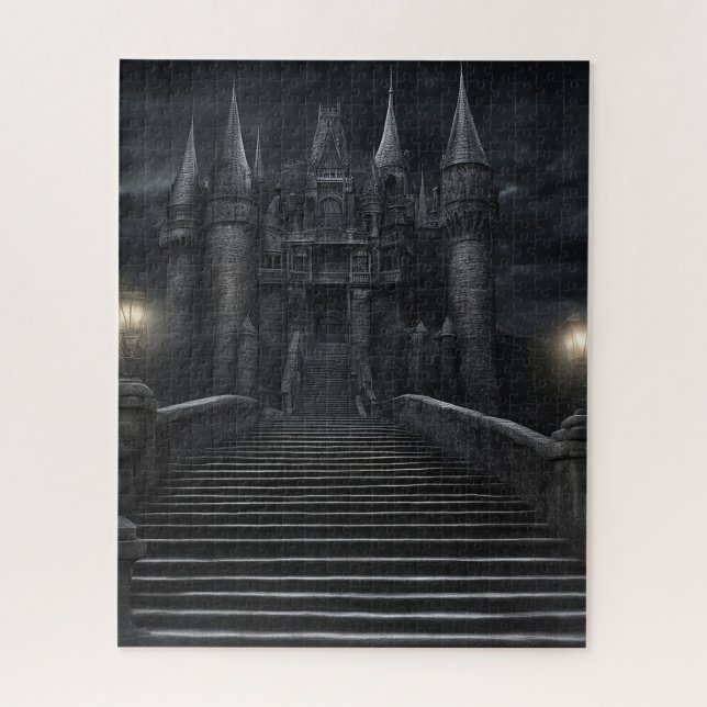GOTHIC CASTLE NIGHT JIGSAW PUZZLE (Vertikal)