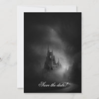 Gothic Castle Wedding Einladung