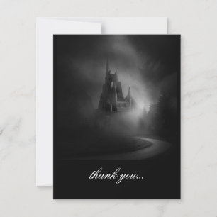 Gothic Castle Wedding Vielen Dank Dankeskarte