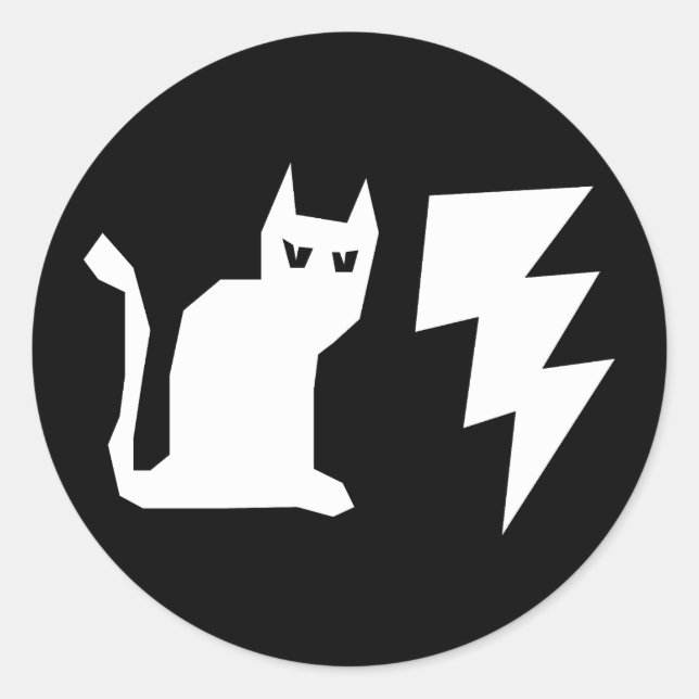 GOTHIC CAT LIGHTNING STICKERS (Vorderseite)