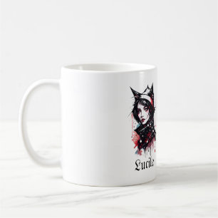 Gothic Cat-Lover Tasse für sie: Girl Liebe Cat
