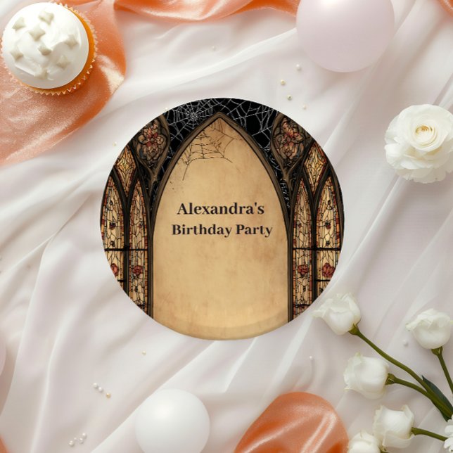 Gothic Cathedral Midnight Birthday Pappteller (Von Creator hochgeladen)