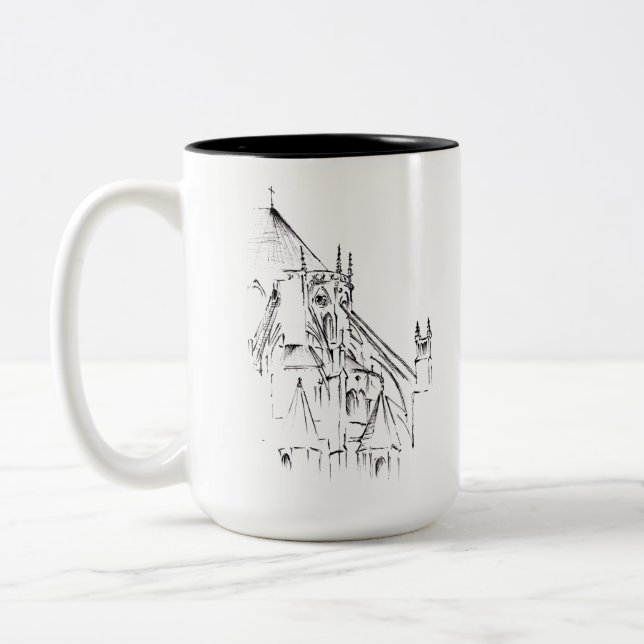 Gothic Cathedral White Zweifarbige Tasse (Links)