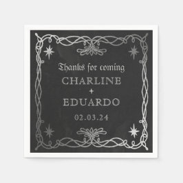 Gothic Celestial Fantasy Ivy Wedding Serviette