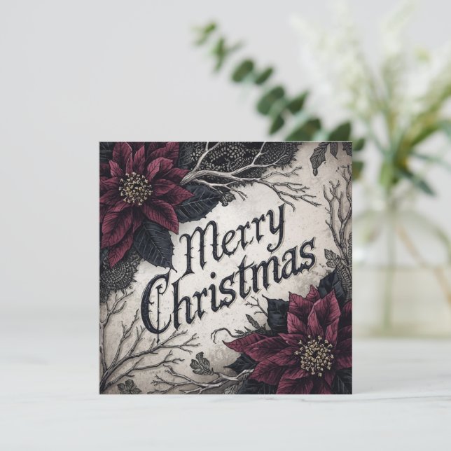 gothic christmas card karte (Stehend Vorderseite)