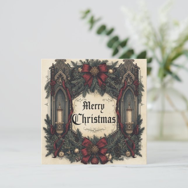 gothic christmas card karte (Stehend Vorderseite)
