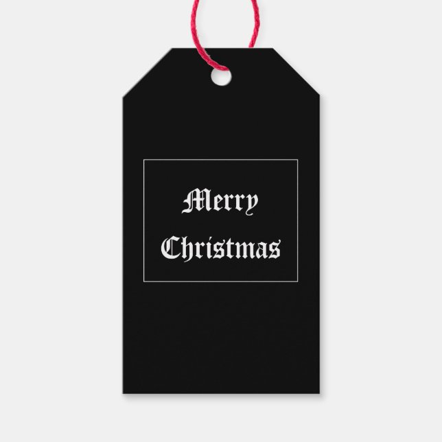 Gothic Christmas Gift Tag Geschenkanhänger (Vorderseite)