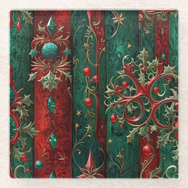 Gothic Christmas Glass Untersetzer (Vorderseite)