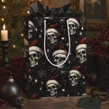 Gothic Christmas Schädel Creepmas Geschenktasche