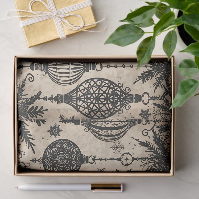 Gothic Christmas Tissue Paper Decoupage  Seidenpapier (Geschenk)