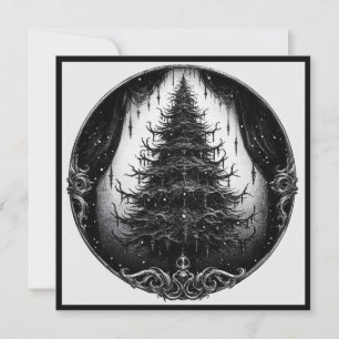 Gothic Christmas Tree Goth Xmas Feiertagskarte