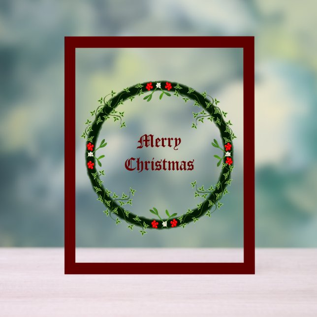 Gothic Christmas Wreath Custom Acrylschild (Neutral)