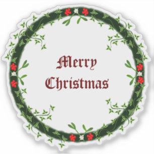 Gothic Christmas Wreath Custom Aufkleber