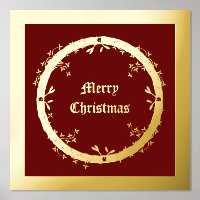 Gothic Christmas Wreath Custom Foliendrucke (Vorderseite)