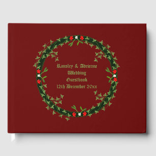Gothic Christmas Wreath Custom Gästebuch
