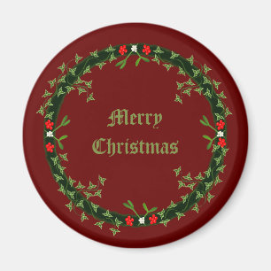 Gothic Christmas Wreath Custom Magnet