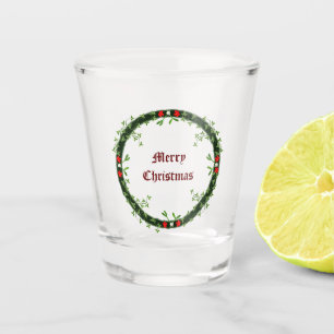 Gothic Christmas Wreath Custom Schnapsglas