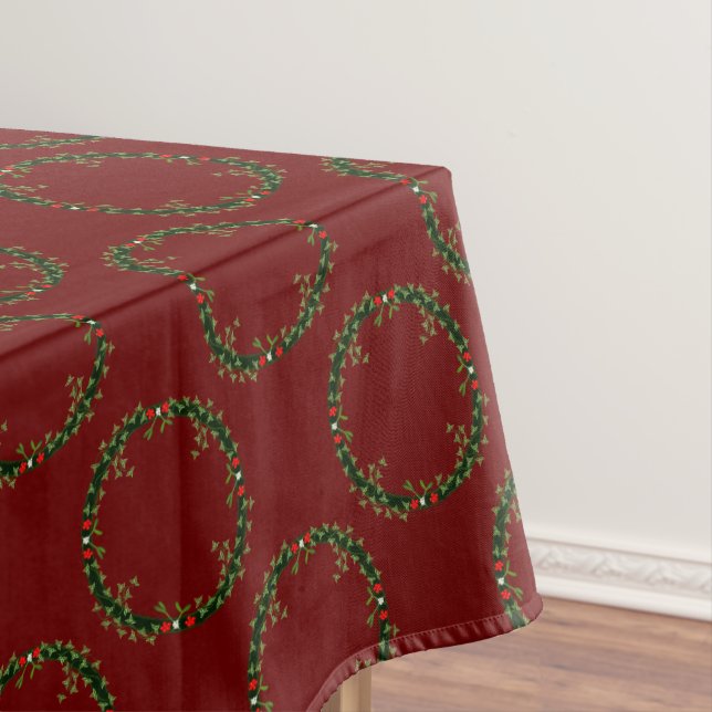 Gothic Christmas Wreath Gemustert Tischdecke (Beispiel)
