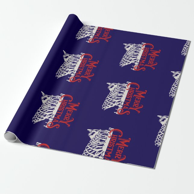 Gothic Christmat Wrapping Paper Geschenkpapier (Ungerollt)