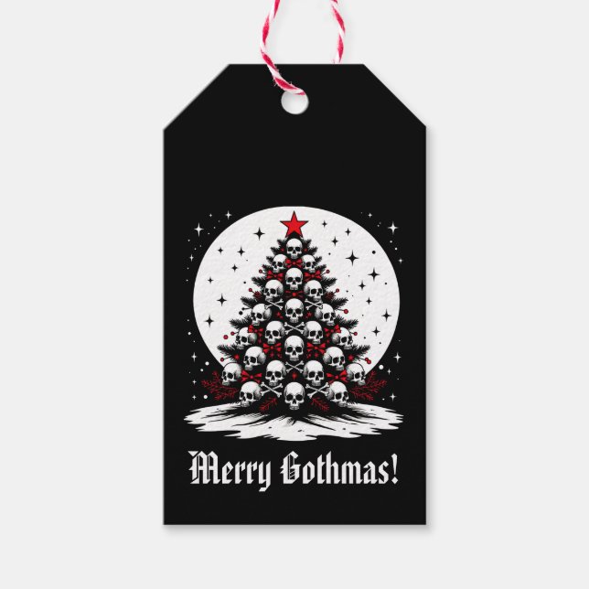 Gothic Chrsitmas Tree I Geschenkanhänger (Vorderseite)