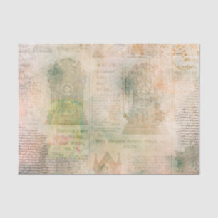 Gothic Clock Ephemera Seidenpapier