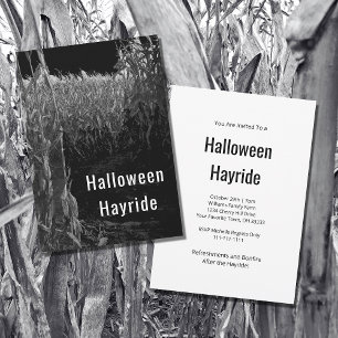 Gothic Cornfield Halloween Hayride Party Einladung