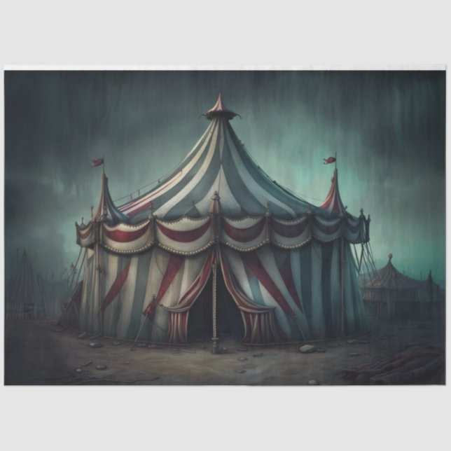 Gothic Creepy Circus Zent Moody Decoupage Paper Seidenpapier (Vorderseite)