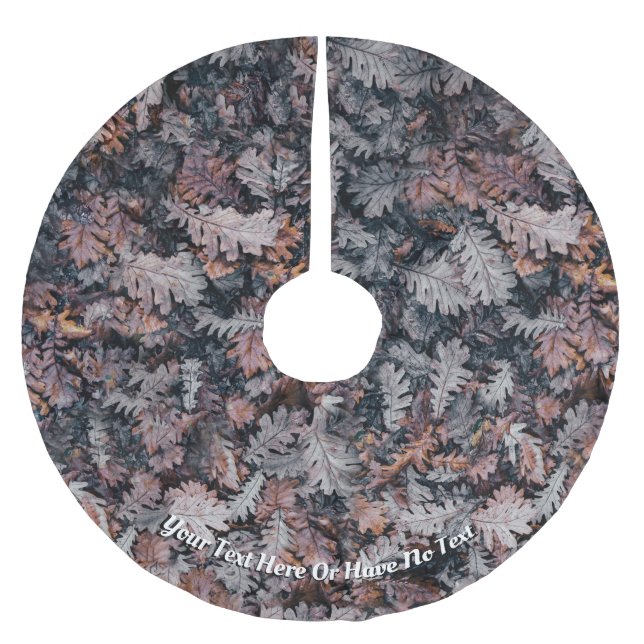 Gothic Creepy Cosy Fall Night Herbst Leaves Polyester Weihnachtsbaumdecke (Vorderseite)