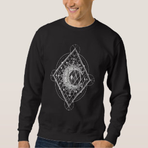 Gothic Crescent Moon Sacred Geometry Pagan Occult Sweatshirt