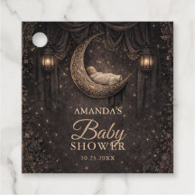 Gothic Crescent Moon Stars Baby Shower