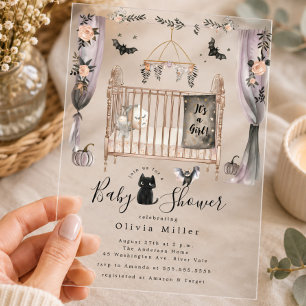 Gothic Crib Baby Shower Einladung