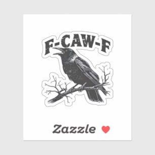 Gothic Crow Humor F-Caw-F Lustig Essential Aufkleber