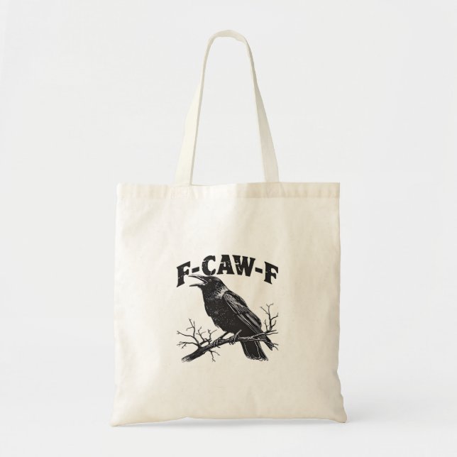 Gothic Crow Humor F-Caw-F Lustig Essential Tragetasche (Vorne)