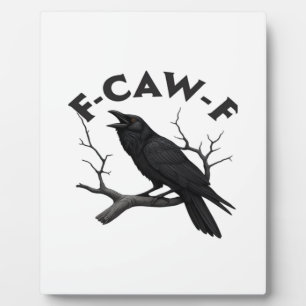 Gothic Crow Lustiger F-Caw-F Humor Essential Kreat Fotoplatte