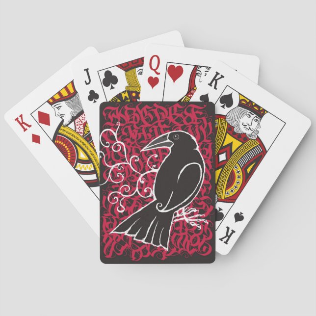 Gothic Crow Spielkarten (Rückseite)