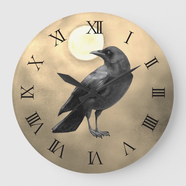 Gothic Crow Uhr (Vorderseite)