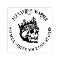 Gothic Crowned Human Skull Name Rücksendeadresse