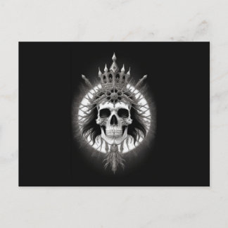 Gothic Crowned Skull Postkarte