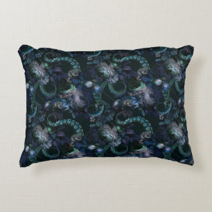 Gothic Cthulhu Türkis Tentacle mit Blume Dekokissen
