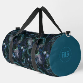 Gothic Cthulhu Türkis Tentacle mit Blume Duffle Bag