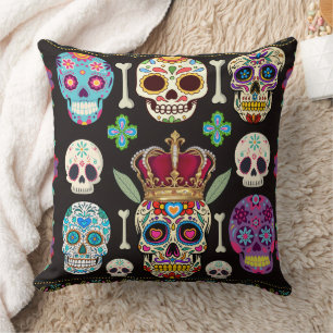 Gothic Cushion - Skulls und Knochen Kissen