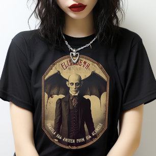 Gothic Customizable Vintag Dracula Halloween T-Shirt