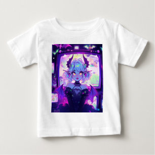 Gothic Cyberpunk Dämon Fantasy Anime Mädchen Baby T-shirt
