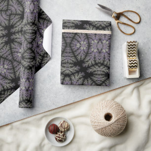 Gothic Damask Lavender Sage Fern Muster Craft Geschenkpapier