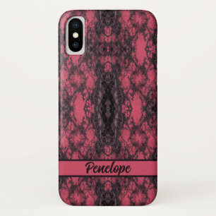 Gothic Damask Pink Lace Muster Modelle Case-Mate iPhone Hülle
