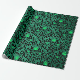 Gothic Damastdruck Rustikales Halloween Geschenkpapier
