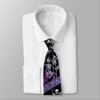 Gothic Dancing Skelette Lila Hochzeit