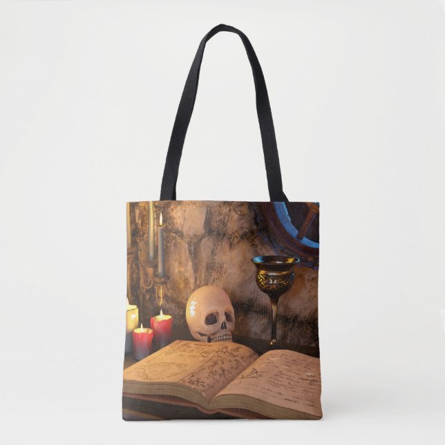 Gothic Dark Academia Kerzenbeleuchtete Studienkuns (Vorderseite)